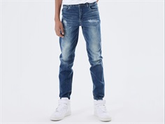 Name It medium blue denim tapered jeans